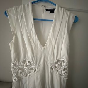 French Connection white fit and flare dress